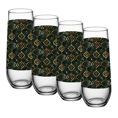 Malachite Enigma Stemless Champagne Glass