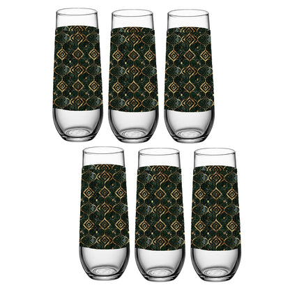 Malachite Enigma Stemless Champagne Glass
