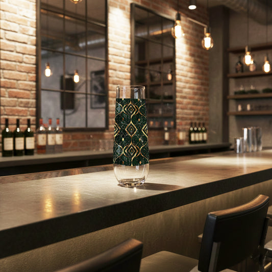 Malachite Enigma Stemless Champagne Glass