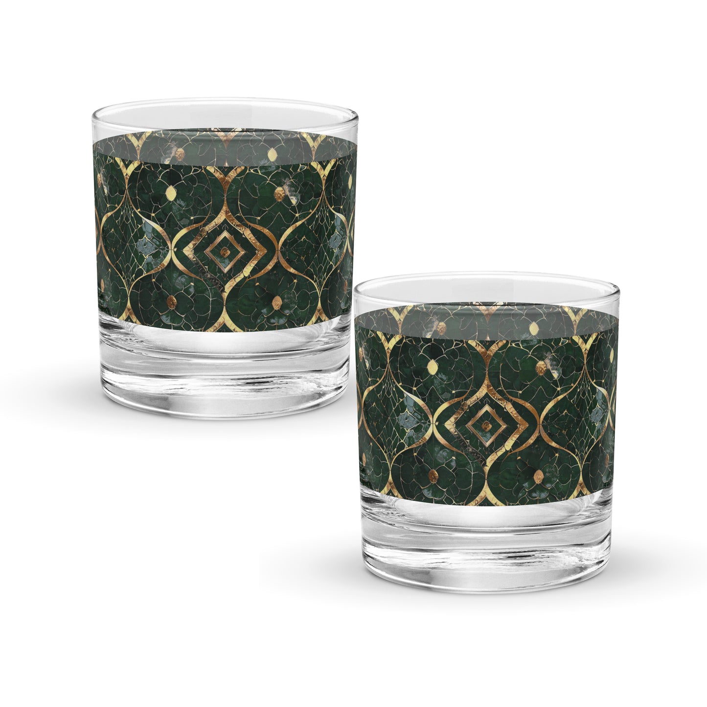 Malachite Enigma Rocks Glass