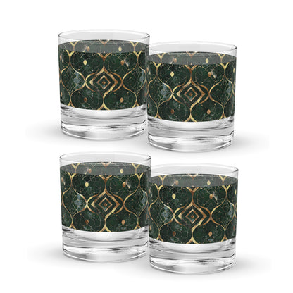 Malachite Enigma Rocks Glass