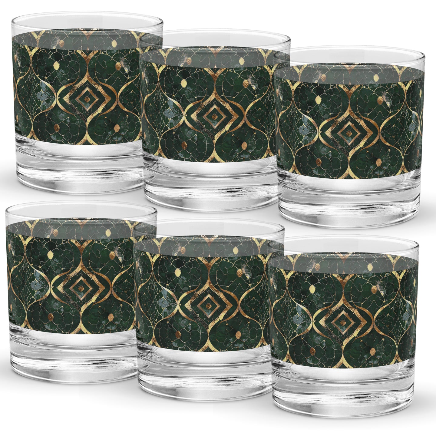 Malachite Enigma Rocks Glass