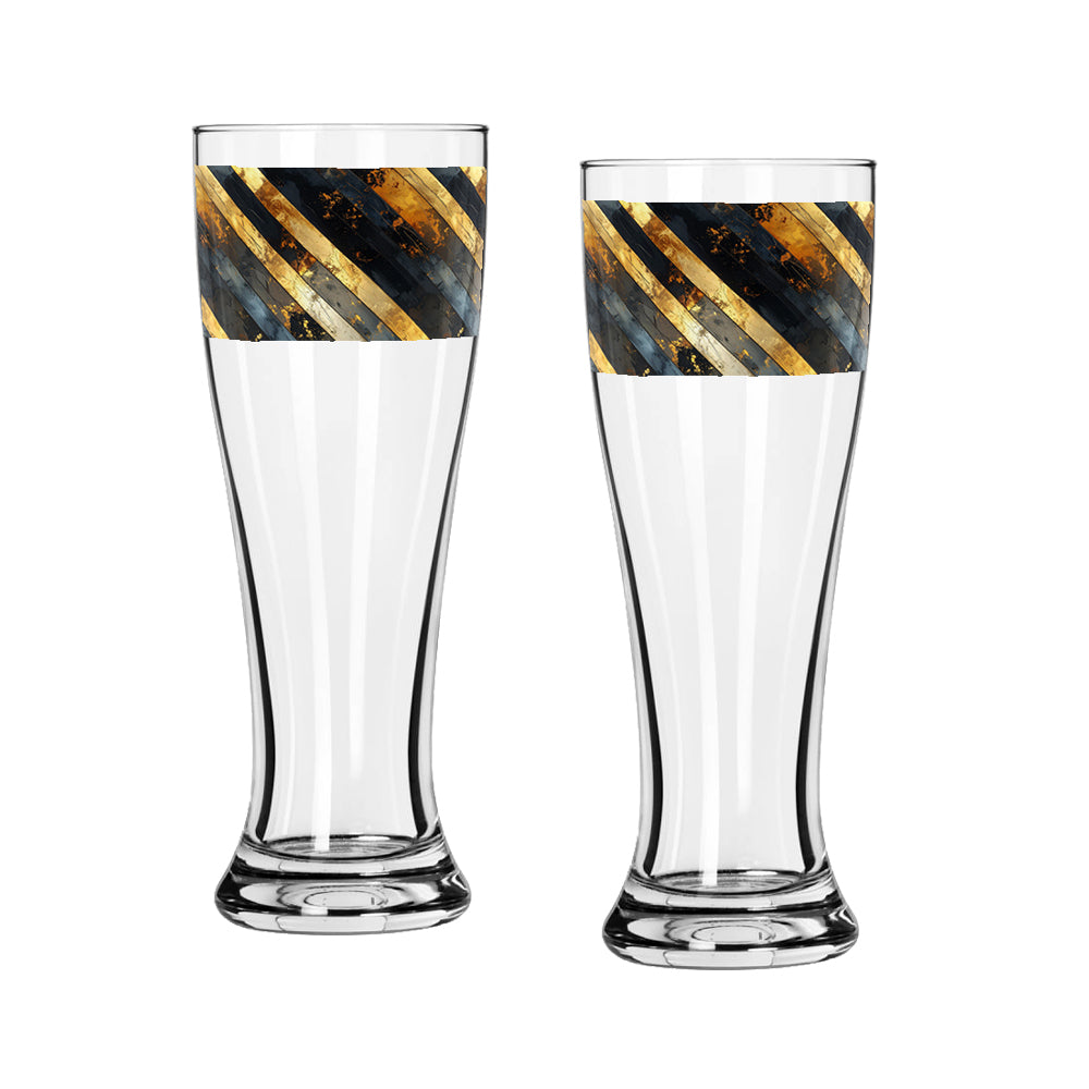 Obsidian Stripes Pilsner Beer Glass
