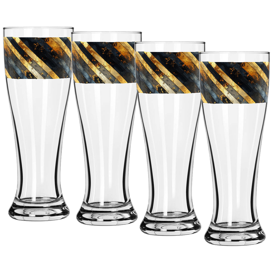Obsidian Stripes Pilsner Beer Glass