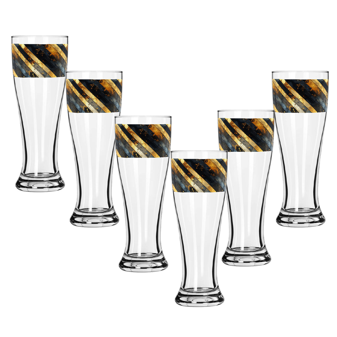 Obsidian Stripes Pilsner Beer Glass