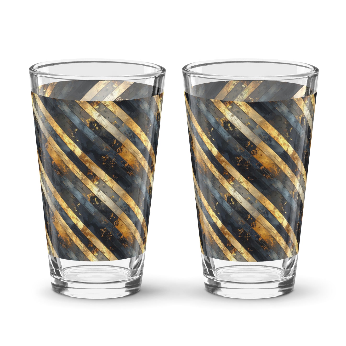 Obsidian Stripes Pint Beer Glass
