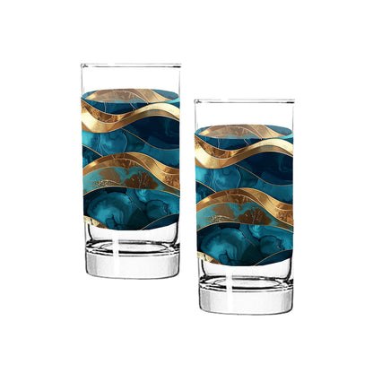 Opulent Teal Highball Glass | Signature Design