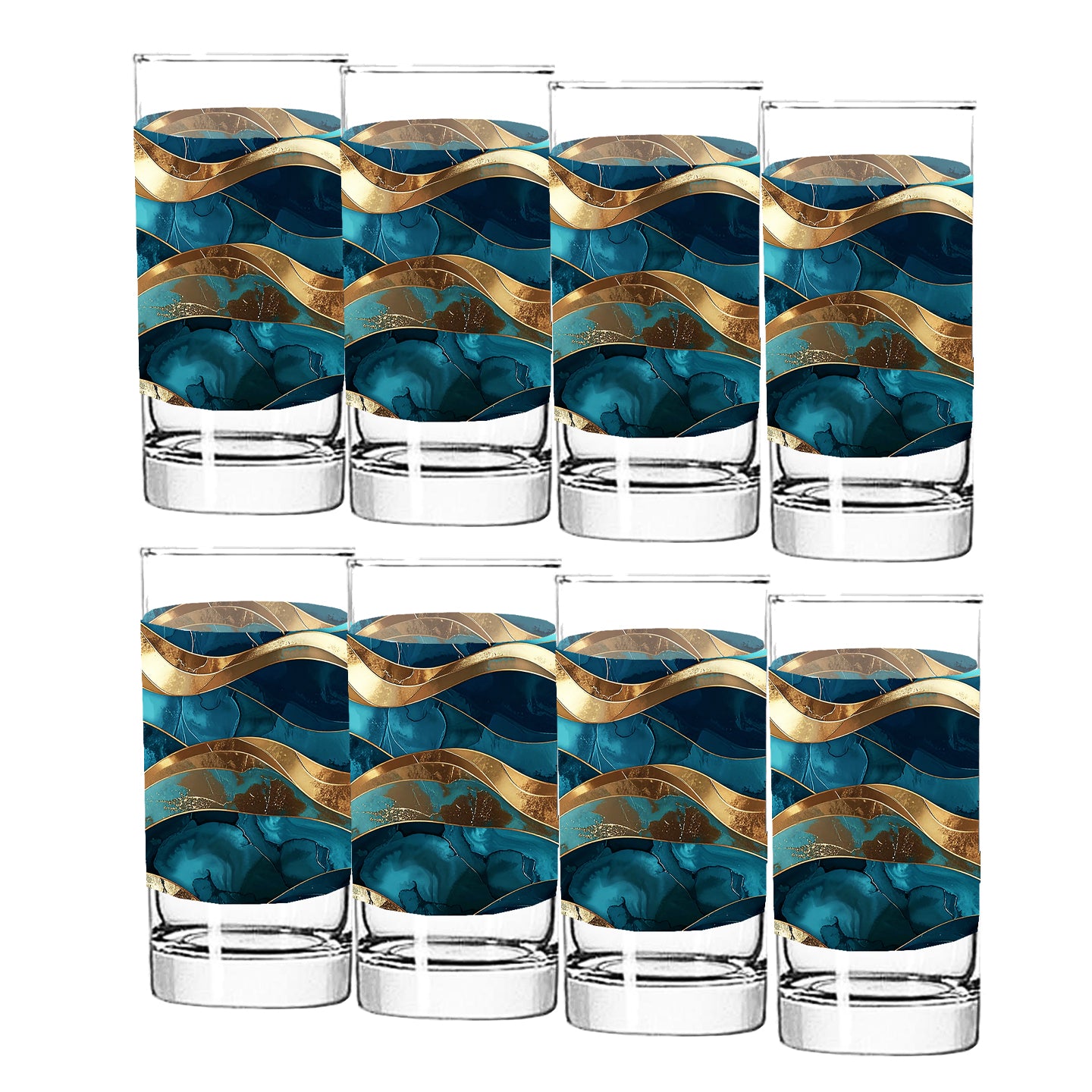 Opulent Teal Highball Glass | Signature Design