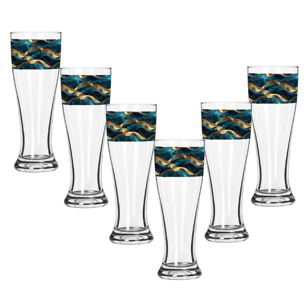 Opulent Teal Pilsner Beer Glass