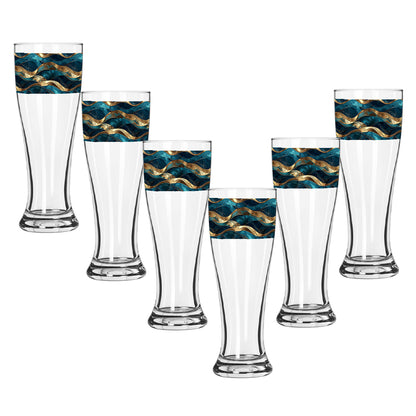 Opulent Teal Pilsner Beer Glass