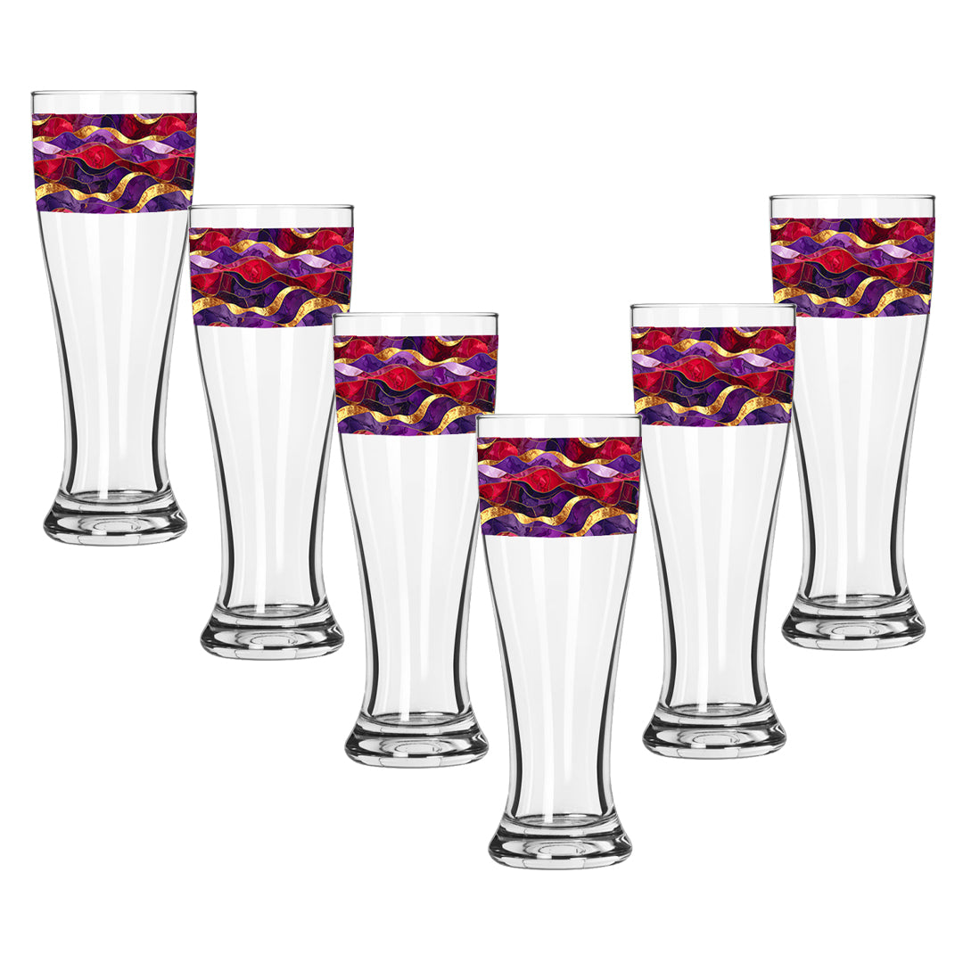 Fluid Marble Pilsner Beer Glass