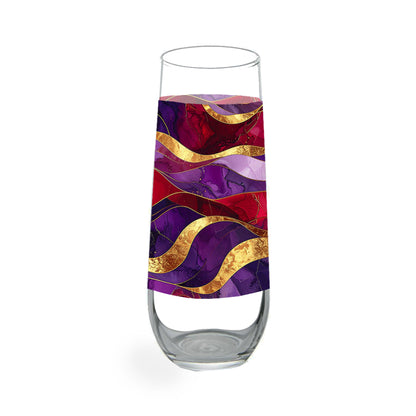 Fluid Marble Stemless Champagne Flute | Signature Design