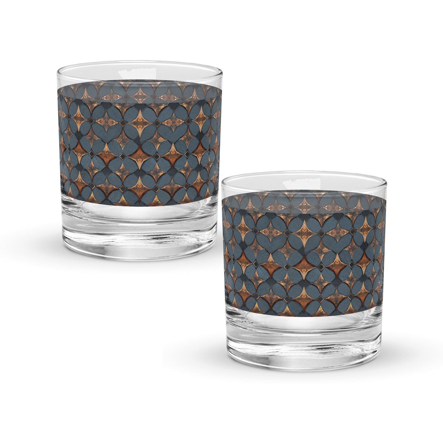 Burnished Slate Rocks Glass | Signature Design