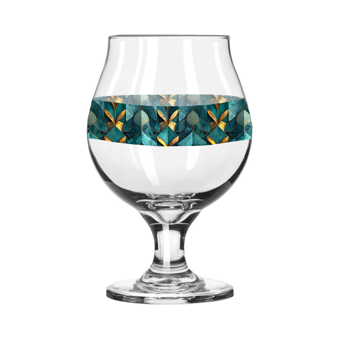 Gilded Patina Belgian Beer Glass | Signature Design