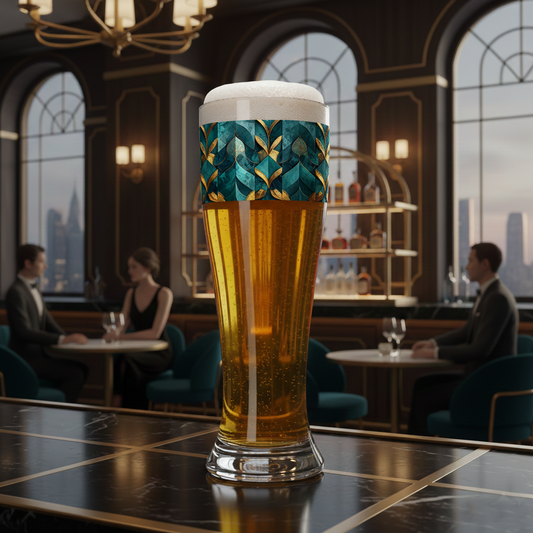 Gilded Patina Pilsner Beer Glass