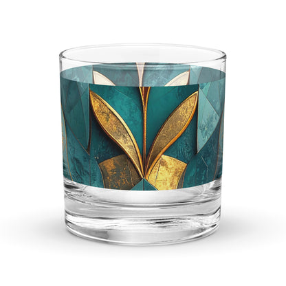 Gilded Patina Rocks Glass | Signature Design